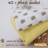 4C-PM | Set vải phối cotton 4c + Petit modal, may quần áo hè thu cho sơ sinh, đến mẹ bé