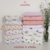 4C | Vải thun cotton 4 chiều in họa tiết đáng yêu cho trẻ sơ sinh, trẻ nhỏ, mẹ bé