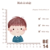 Hình ủi nhiệt - chủ đề BÉ YÊU - sử dụng bàn lá ép lên quần áo, giặt máy vô tư,...