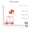 Hình ủi nhiệt - ô tô cute - sử dụng bàn là ép hình lên quần áo, giặt máy vô tư, không phai màu, không bong tróc