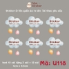 Sticker in tên bé theo yêu cầu - mẫu mới cập nhật