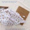 Set cotton thông hơi hoạ tiết + cotton 2 chiều màu xinh xắn cho bé yêu