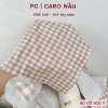 PC - Vải thun cotton PC dày vừa in hình caro, chấm bi đơn giản cho mẹ và bé