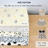 Vải THÔ COTTON - vải không co giãn, sử dụng may đầm váy, body suit, áo baby doll,... cho mẹ và bé