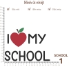 Hình ủi  nhiệt - MY SCHOOL - ủi áo phông cho bé nhỏ, thanh niên,...
