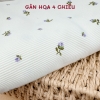 Vải cotton gân Hoa nhí xinh xắn cho mẹ và bé mặc 4 mùa.