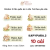 Sticker in tên bé theo yêu cầu - Dùng bàn ủi  ép hình lên quần áo cho bé đi học