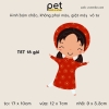 Pet - Hình ủi nhiệt trang trí quần áo chủ đề Tết Nguyên Đán, mẫu mới 2024, sỉ và lẻ.
