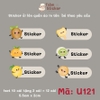 Sticker in tên bé theo yêu cầu - mẫu mới cập nhật