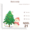 Hình ủi nhiệt - chủ đề NOEL - dùng bàn ủi ép hình lên áo đơn giản, không phai màu, giặt máy vô tư