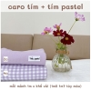 Set vải cotton caro phối màu trơn cho sơ sinh - mẹ bé, co giãn 2 chiều và 4 chiều, mềm mịn, thấm hút