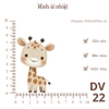 Hình ủi nhiệt - chủ đề động vật cute - dùng bàn là ép vào quần áo - hình sắc nét, k phai màu, giặt máy vô tư