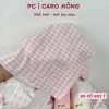 PC - Vải thun cotton PC dày vừa in hình caro, chấm bi đơn giản cho mẹ và bé