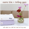 Set vải cotton caro phối màu trơn cho sơ sinh - mẹ bé, co giãn 2 chiều và 4 chiều, mềm mịn, thấm hút