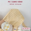 PC - Vải thun cotton PC dày vừa in hình caro, chấm bi đơn giản cho mẹ và bé