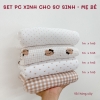 Set vải cotton PC may quần áo hè cho mẹ, thu đông cho sơ sinh, trẻ nhỏ, trẻ lớn,...