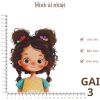 Hình ủi nhiệt - chủ đề GÁI - trang trí quần áo, đầm váy cho bé, giặt máy vô tư, không phai màu, không bong tróc
