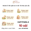 Sticker in tên bé theo yêu cầu - Dùng bàn ủi  ép hình lên quần áo cho bé đi học