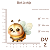 Hình ủi nhiệt - chủ đề động vật cute - dùng bàn là ép vào quần áo - hình sắc nét, k phai màu, giặt máy vô tư