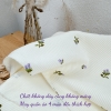 Vải cotton gân Hoa nhí xinh xắn cho mẹ và bé mặc 4 mùa.