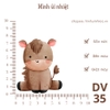 Hình ủi nhiệt - chủ đề động vật cute - dùng bàn là ép vào quần áo - hình sắc nét, k phai màu, giặt máy vô tư