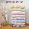 PC - Vải thun cotton PC dày vừa in hình caro, chấm bi đơn giản cho mẹ và bé