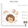 Hình ủi nhiêt - Chủ đề Bóng Bay - sử dụng bàn ủi ép hình lên quần áo, đầm váy,....giặt máy vô tư