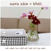 Set vải cotton caro phối màu trơn cho sơ sinh - mẹ bé, co giãn 2 chiều và 4 chiều, mềm mịn, thấm hút