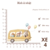 Hình ủi nhiệt - ô tô cute - sử dụng bàn là ép hình lên quần áo, giặt máy vô tư, không phai màu, không bong tróc