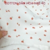 Vải cotton gân Hoa nhí  xinh xắn cho mẹ và bé mặc 4 mùa