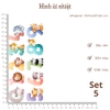 Hình ủi nhiêt - SET HÌNH ỦI - sử dụng bàn ủi ép hình lên quần áo trên các loại vải, bền màu, giặt máy vô tư