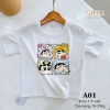 Áo thun cotton Hàn màu trắng cho bé trai, bé gái - hàng thiết kế giành riêng cho bé UNU, size 1-5 tuổi (10-20 kg)