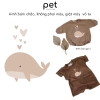 Cá heo màu be cute