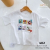 Áo thun cotton Hàn màu trắng cho bé trai, bé gái - hàng thiết kế giành riêng cho bé UNU, size 1-5 tuổi (10-20 kg)