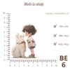 Hình ủi nhiệt - chủ đề BÉ YÊU - sử dụng bàn lá ép lên quần áo, giặt máy vô tư,...