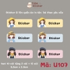 Sticker in tên bé theo yêu cầu - mẫu mới cập nhật