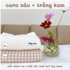 Set vải cotton caro phối màu trơn cho sơ sinh - mẹ bé, co giãn 2 chiều và 4 chiều, mềm mịn, thấm hút