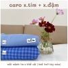 Set vải cotton caro phối màu trơn cho sơ sinh - mẹ bé, co giãn 2 chiều và 4 chiều, mềm mịn, thấm hút