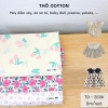 Vải THÔ COTTON - vải không co giãn, sử dụng may đầm váy, body suit, áo baby doll,... cho mẹ và bé