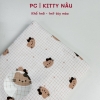 PC - Vải thun cotton PC dày vừa in hình caro, chấm bi đơn giản cho mẹ và bé