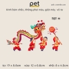 Pet - Hình ủi nhiệt trang trí quần áo chủ đề Tết Nguyên Đán, mẫu mới 2024, sỉ và lẻ.