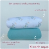 Set cotton thông hơi hoạ tiết + cotton 2 chiều màu xinh xắn cho bé yêu