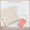 Vải thun cotton petit in hoạ tiết (Hàn Quốc + chính phẩm),  co giãn 4chiều, chuyên dùng may quần áo sơ sinh, trẻ nhỏ