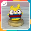 MEDIUM ANIMALS BIG EYES OWL-pink red