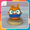 MEDIUM ANIMALS BIG EYES OWL-pink red
