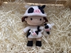 STUFFED TOY GIRLS COW GIRL
