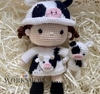 STUFFED TOY GIRLS COW GIRL
