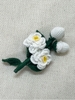 BROOCHES WHITE DAISY & BUDS