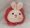 SMALL ANIMALS RABBIT HEAD FLOWER-pink