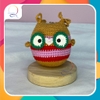 MEDIUM ANIMALS BIG EYES OWL-pink red